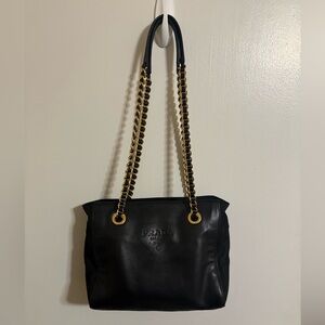 Prada Black Leather Chain Shoulder Bag GUC